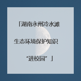 湖南永州冷水滩生态环境保护知识“进校园”